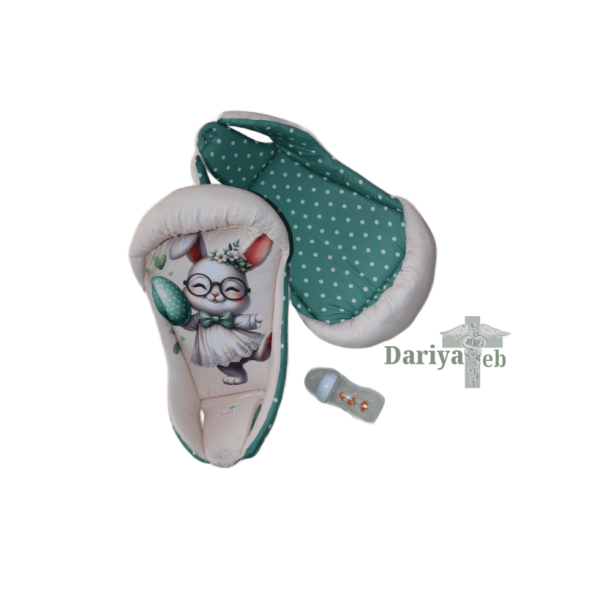 آغوشی نوزاد طرح خرگوش خالخالی