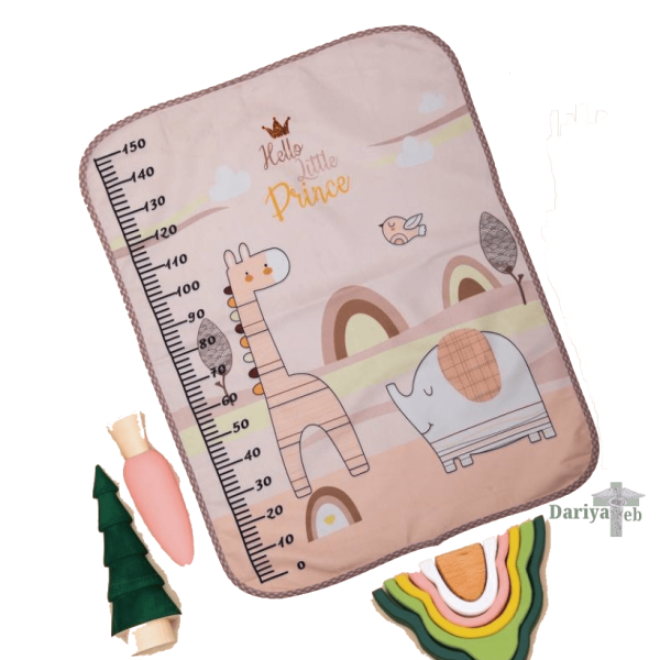 زیرانداز تعویض مخمل طرح زرافه و فیل