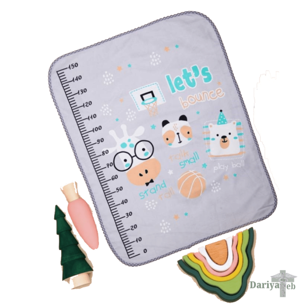 زیرانداز تعویض مخمل طرح کوچولوها و توپ