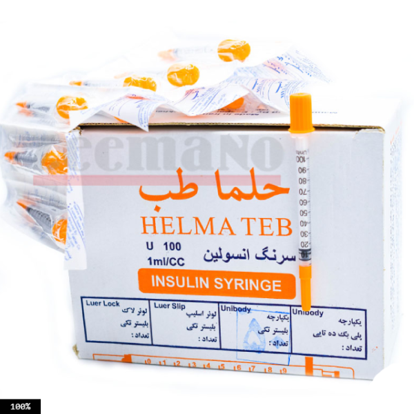 سرنگ انسولین یکپارچه تک عددی