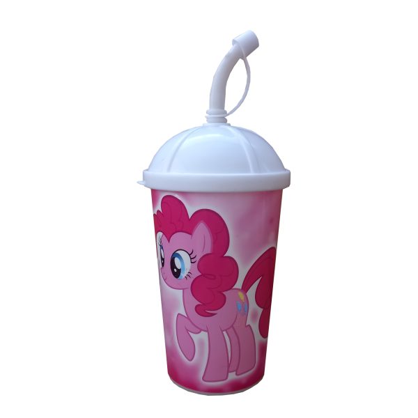 لیوان کودک مدل نی دار طرح پونی کد P-2