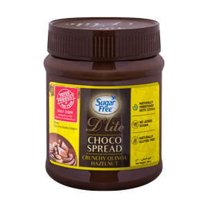 کرم شکلات بدون قند و گلوتن فندق و کینوا دی لایت 300 گرمی Dlite